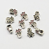 Awareness Ribbon Alloy Rhinestone Large Hole European Beads MPDL-R036-26F-1