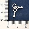 S925 Sterling Silver Double Keys Charms STER-K183-02B-S-4
