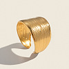 304 Stainless Steel Cuff Open Rings for Women RV6206-1