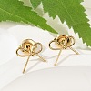 Ion Plating(IP) 304 Stainless Steel Stud Earrings EJEW-G395-26G-1