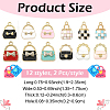 24Pcs 12 Styles Rack Plating Alloy Enamel Pendants ENAM-YW0006-10-2