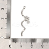 Brass Micro Pave Clear Cubic Zirconia Pendants KK-M301-13P-3