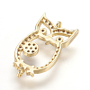 Brass Micro Pave Cubic Zirconia Links LS-ZIRC-G107-23G-2