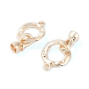Rack Plating Brass Fold Over Clasps KK-A183-68G-2
