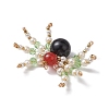 Natural Carnelian & Black Onyx(Dyed & Heated) & Glass Pendants PALLOY-JF02747-4
