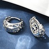 Hollow Triangle Brass Micro Pave Clear Cubic Zirconia Hoop Earring EJEW-M082-12P-4