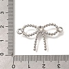 Rack Plating Brass Pave Clear Cubic Zirconia Bowknot Connector Charms KK-I716-29P-3