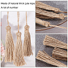 20Pcs Natural Jute Style Tassel AJEW-GF0005-13-4