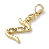 Brass Micro Pave Cubic Zirconia Pendants KK-M319-02G-Z-2