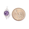 Natural Stone Copper Wire Wrapped Connector Charms PALLOY-JF01377-01-5