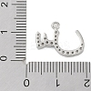 Rack Plating Brass Micro Pave Clear Cubic Zirconia Pendants KK-A224-03E-P-3