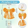 DIY Handmade Woven Cotton Bowknot Keychain Making Kits DIY-SC0028-14-4