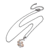 Brass Moon Fox Pendant Cable Chain Necklaces for Women LS-NJEW-C067-02P-4
