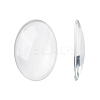 Transparent Oval Glass Cabochons X-GGLA-R022-35x25-1