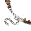 Natural Gemstone Beads Anklets AJEW-AN00583-03-3