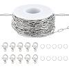 DIY 304 Stainless Steel Paperclip Chains Necklaces/Bracelets Making Kits DIY-BBC0002-71-1