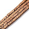 Electroplated Natural Lava Rock Beads Strands G-A256-B01-02F-1