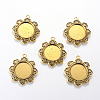 Tibetan Style Pendant Cabochon Settings LS-TIBE-A21387-AG-FF-2