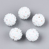 Handmade Polymer Clay Rhinestone with Resin Daisy Flower CLAY-T022-02D-1