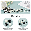 100Pcs 10 Style 1-Hole Plastic Buttons BUTT-PH0001-12-6
