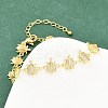 Brass Micro Pave Clear Cubic Zirconia Link Chain Bracelets for Women BJEW-A090-11A-G-1