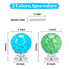 AHANDMAKER 8Pcs 2 Colors Glass Drawer Knobs FIND-GA0001-28-2
