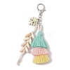 Handmade Macrame Nylon Thread Pendant Decorations HJEW-P019-11P-01-2