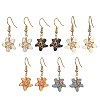 5 Pairs 5 Color Lampwork Starfish Dangle Earrings EJEW-JE05443-S-1