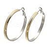 304 Stainless Steel Hoop Earrings for Women EJEW-C096-43GP-04-2