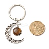 Natural Mixed Gemstone Cabochons Keychain KEYC-JKC00281-6