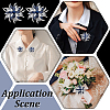 2Pcs Flower Glass Rhinestone Brooches JEWB-FG0001-50-5