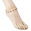 2Pcs Brass Figaro Chain & Paperclip Chains Anklets AJEW-AN00723-2
