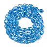 Transparent Electroplate Glass Beads Strands LS-EGLA-N013-T8mm-B17-2