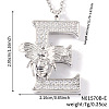 Brass Micro Pave Clear Cubic Zirconia Pendant Necklaces FS-WG7BC7F-05-1