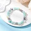 Natural Amazonite Chip Beads Stretch Bracelets for Women BJEW-JB12589-02-2