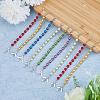 Plane Alloy & ABS Plastic Imitation Pearl Beaded Replacement Zipper Sliders HJEW-FH00031-4