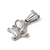 Animal Theme 304 Stainless Steel Pendants STAS-B167-27C-P-2