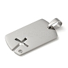 304 Stainless Steel Rhinestone Stamping Blank Tag Pendants STAS-G346-16P-2