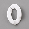 Spray Painted Acrylic Linking Ring OACR-WH0006-16N-1