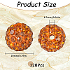 120Pcs Pave Disco Ball Beads RB-SC0001-13B-2
