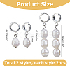 2 Pairs 201 Stainless Steel Hoop Earring EJEW-HS00009-2