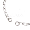 2.5MM 304 Stainless Steel Paperclip Chain Slider Bracelet Making AJEW-JB01557-02-2