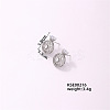 Elegant Round Earrings with Shiny Diamonds for Fashionable and Delicate Look CV1535-1