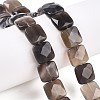 Natural Grey Agate Beads Strands G-T138-163-1