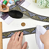 Polyester Jacquard Flower Ribbon OCOR-WH0082-266-3