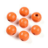 Painted Natural Wood Beads WOOD-A018-16mm-16-1