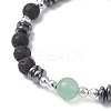 Natural & Synthetic Mixed Gemstone Beaded Stretch Bracelets for Men Women BJEW-JB12601-4
