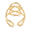 304 Stainless Steel Open Cuff Rings for Women RJEW-M020-07G-05-3