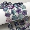 Natural Flower Rainbow Fluorite Beads Strands G-L241B-09-01-5