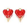 Brass Enamel Pendants KK-N257-75G-1